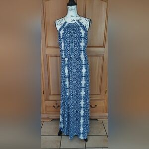 Blue/White Design Dress